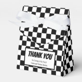 白黒チェッカーボードレーステーマ フェイバーボックス (正面サイド)