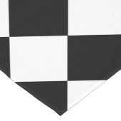 白黒チェッカーボード市松模様にフラグデザイン ショートテーブルランナー (コーナー)