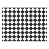 白黒チェッカーボード市松模様にフラグデザイン テーブルクロス (正面(横))