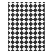 白黒チェッカーボード市松模様にフラグデザイン テーブルクロス (正面)