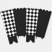 白黒チェッカーボード市松模様にフラグデザイン フェイバーボックス (見開き)