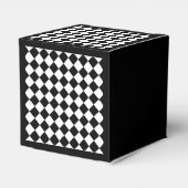 白黒チェッカーボード市松模様にフラグデザイン フェイバーボックス (裏面サイド)