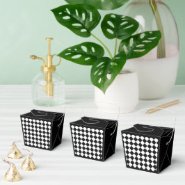 白黒チェッカーボード市松模様にフラグデザイン フェイバーボックス