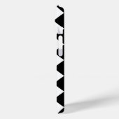 白黒チェッカーボード市松模様にフラグデザイン Case-Mate iPhoneケース (裏面 / 左)