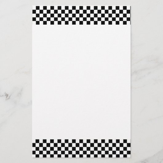 白黒チェッカーボード文房具 便箋 (正面)