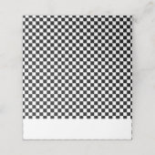 白黒チェッカーボード誕生日 プレイスカード (外部開封)