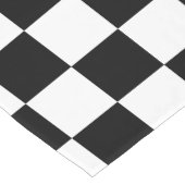 白黒チェッカーボード ショートテーブルランナー (コーナー)