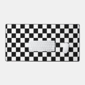 白黒チェッカーボード デスクマット (キーボード&マウス)