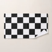 白黒チェッカーボード バスタオルセット (ハンドタオル)