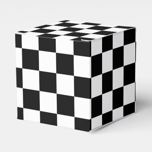 白黒チェッカーボード フェイバーボックス (正面サイド)