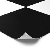 白黒チェッカーボード ポスター (角)