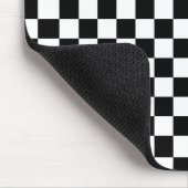 白黒チェッカーボード マウスパッド (コーナー)