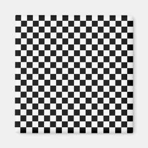 白黒チェッカーボード マグネット