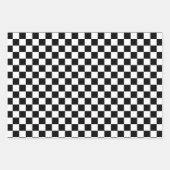 白黒チェッカーボード ラッピングペーパーシート (正面3)