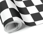 白黒チェッカーボード ラッピングペーパー (ロールコーナー)