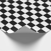 白黒チェッカーボード ラッピングペーパー (角)