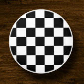 白黒チェッカーボ市松模様にードパターン セラミックノブ