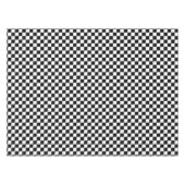 白黒チェッカーボ市松模様にードパターン テーブルクロス (正面(横))