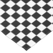 白黒チェッカーボ市松模様にードパターン テーブルクロス (アングル)
