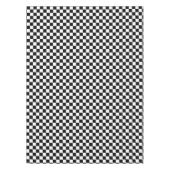 白黒チェッカーボ市松模様にードパターン テーブルクロス (正面)