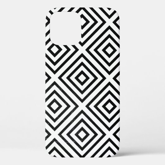 白黒チェックのデジタル壁紙 Case-Mate iPhoneケース (裏面)