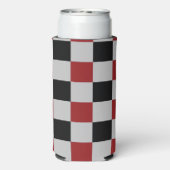 白黒チェッククーラーボックススポーツデザイン スリム缶クーラー (Seltzer裏面)