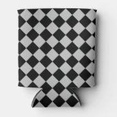 白黒チェッククーラーボックス 缶クーラー (正面)