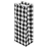 白黒チェックジンガムプレイド ワインギフトバッグ (裏面アングル)