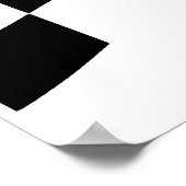 白黒チェックスクーターのライダー ポスター (角)