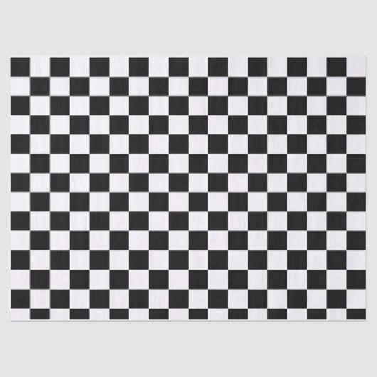 白黒チェックティッシュペーパー 薄葉紙 (正面)