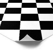 白黒チェックデザイン ポスター (角)