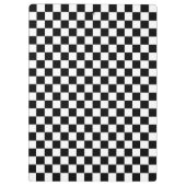 白黒チェックパターン クリップボード (裏面)
