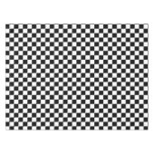 白黒チェック市松模様にコットンダイニング テーブルクロス (正面(横))