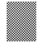 白黒チェック市松模様にコットンダイニング テーブルクロス (正面)