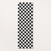 白黒チェック模様のパターン ヨガマット (裏面)