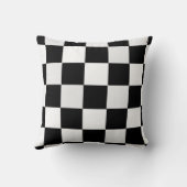 白黒チェック模様 クッション (裏面)