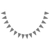 白黒チェック模様 バンティングフラッグ (全)