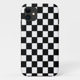 白黒チェック済みクラシックパターン iPhone 11 ケース