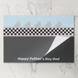 白黒チェック紙ランチョンマット ペーパーパッド