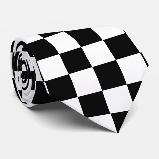 白黒チェック ネクタイ (ロール)