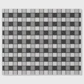 白黒チェック ラッピングペーパー (フラット)