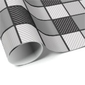 白黒チェック ラッピングペーパー (ロールコーナー)