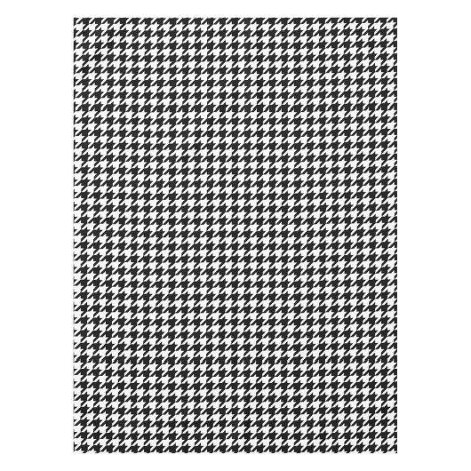 白黒チェッ千鳥格子のク テーブルクロス (正面)