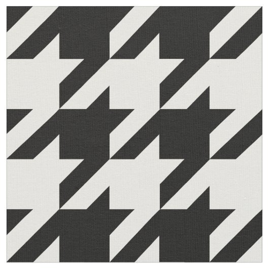 白黒チェッ千鳥格子のク ファブリック (クローズアップ)