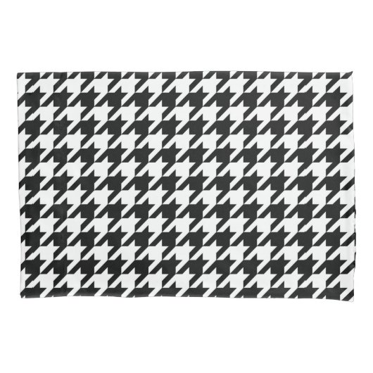 白黒チェッ千鳥格子のク 枕カバー (正面)