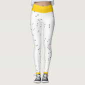 白黒チキン熱狂するグ走 | 黄ポップ・アートの色 レギンス (正面)