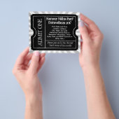 白黒チケットチラシカスタム印刷 チラシ (手)