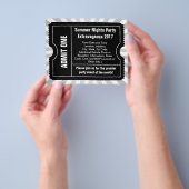 白黒チケットチラシカスタム印刷 チラシ (手)