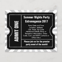 白黒チケットチラシカスタム印刷