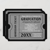 白黒チケット招待状 招待状 (正面/裏面)